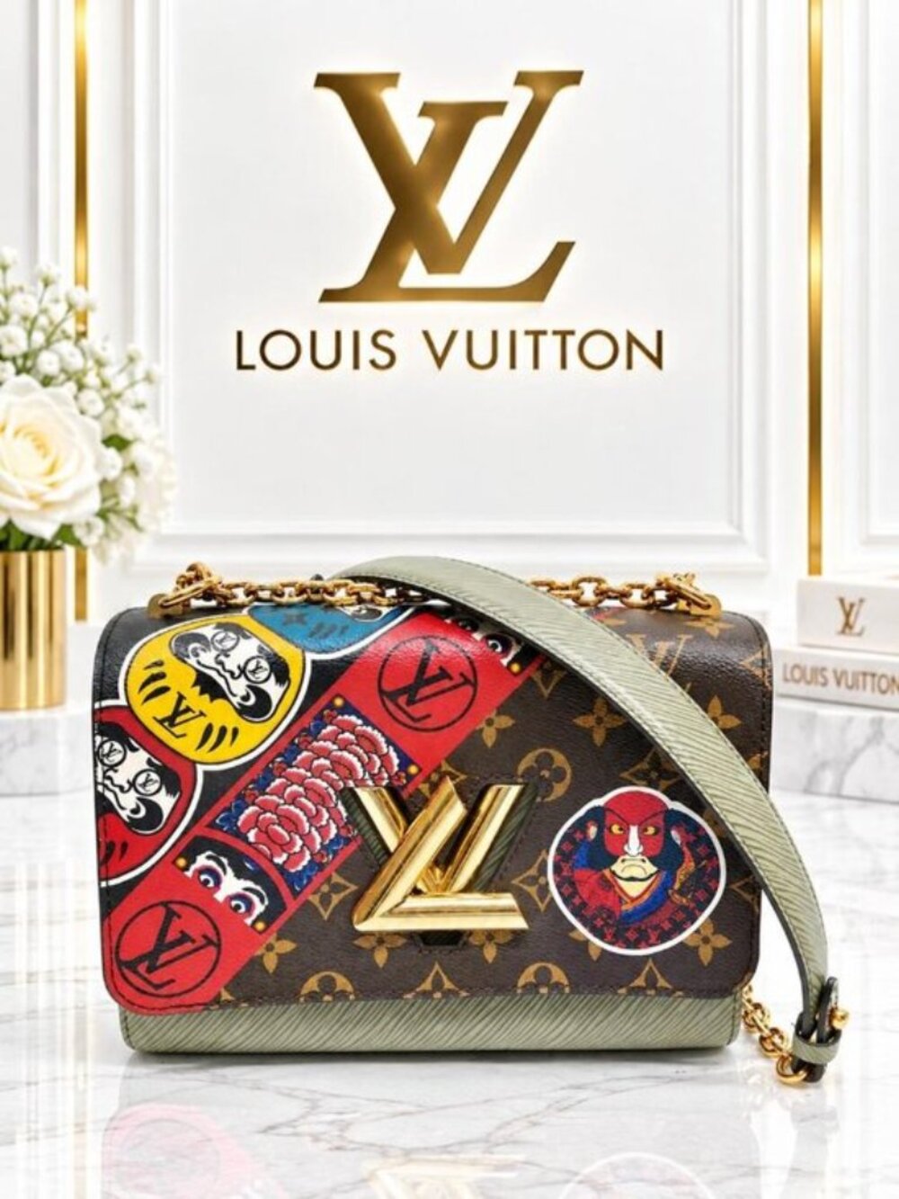 Authentic Louis Vuitton Twist MM Epi Monogram Shoulder Bag Limited Edition